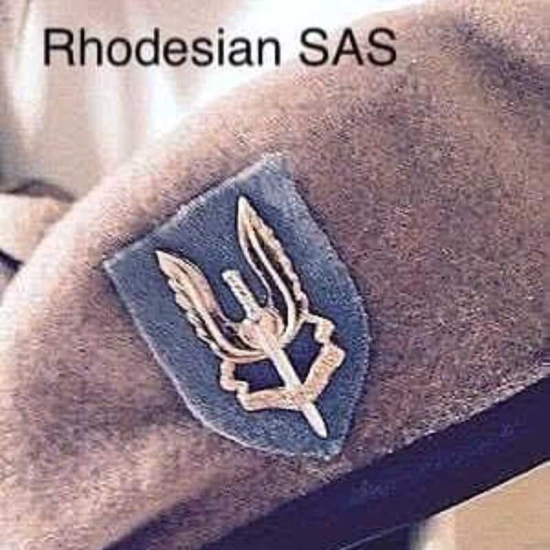 Rhodesian SAS beret with winged-dagger badge